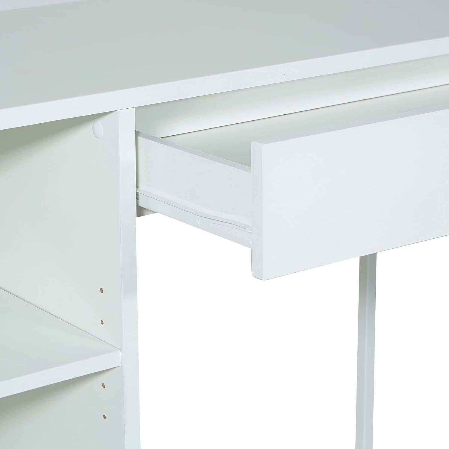 Ravel 40"W Desk in Engineered Wood White Finish by OSP Home Furnishings