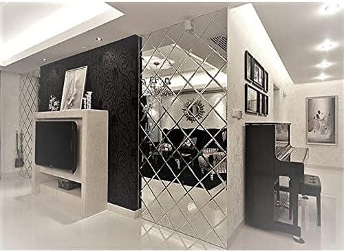 7" x 7" Silver Beveled Mirror Glass Wall Tiles