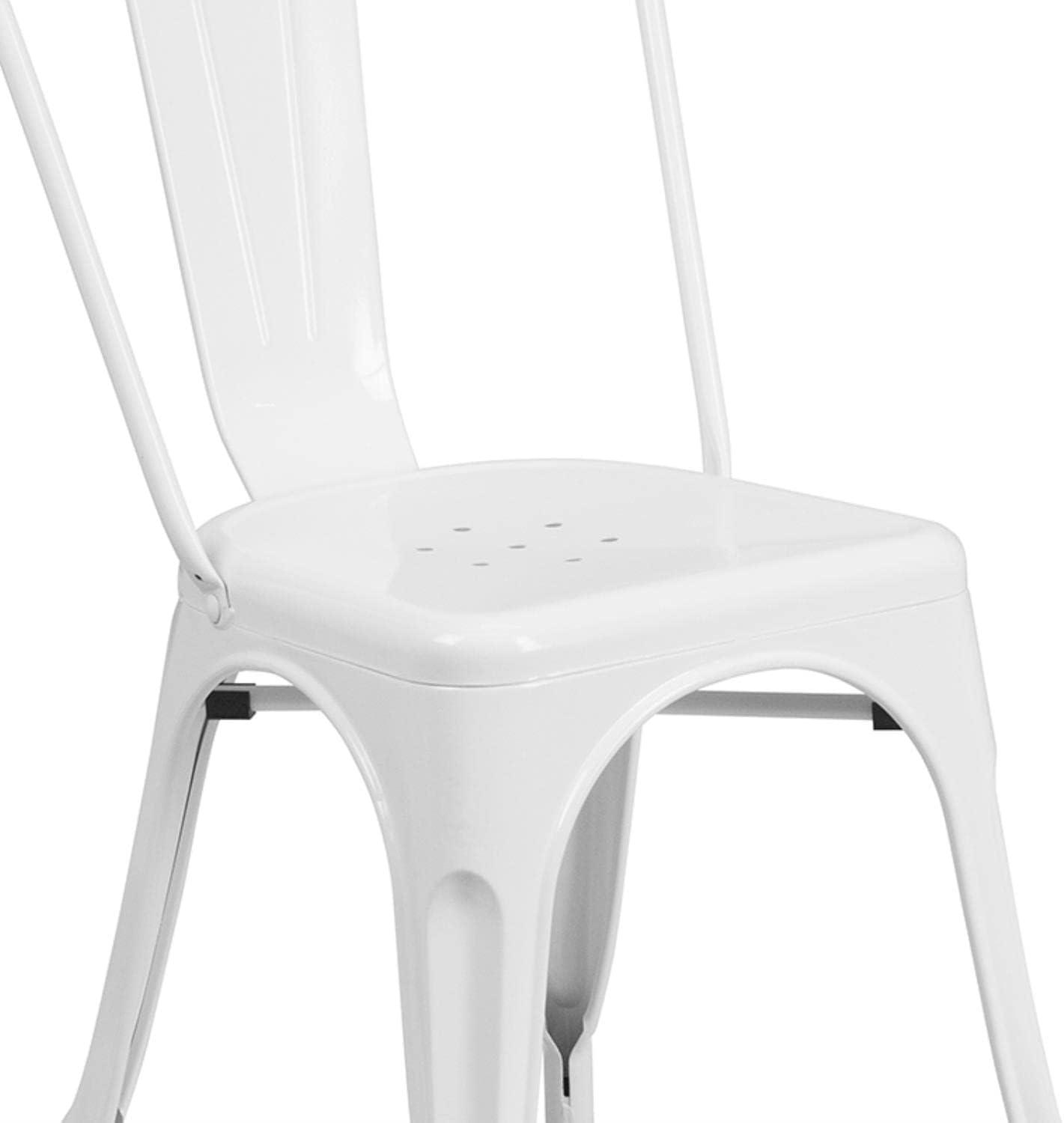 Flash Furniture Commercial Grade Metal Indoor-Outdoor Stackable Chair