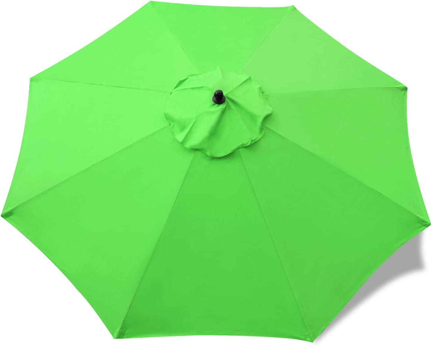 9 ft. Grass Green Polyester Cantilever Patio Umbrella Canopy