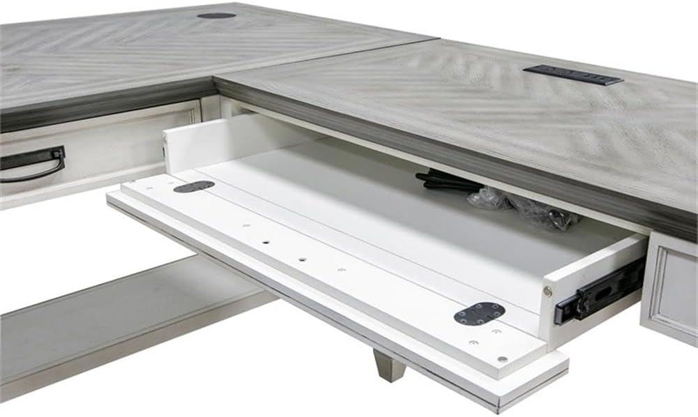 Martin Furniture Open L-Desk, White