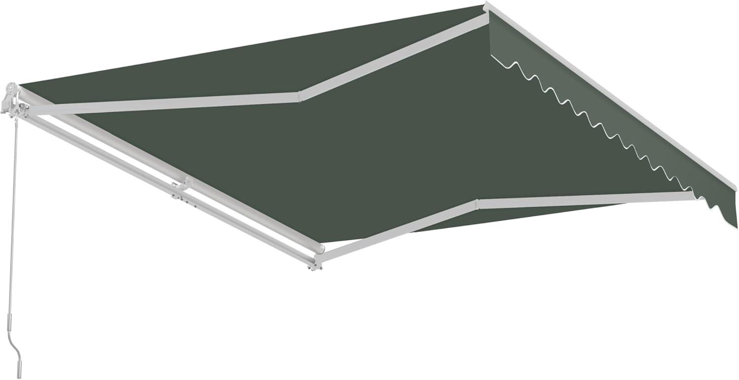 Retractable Patio Awning - White Frame