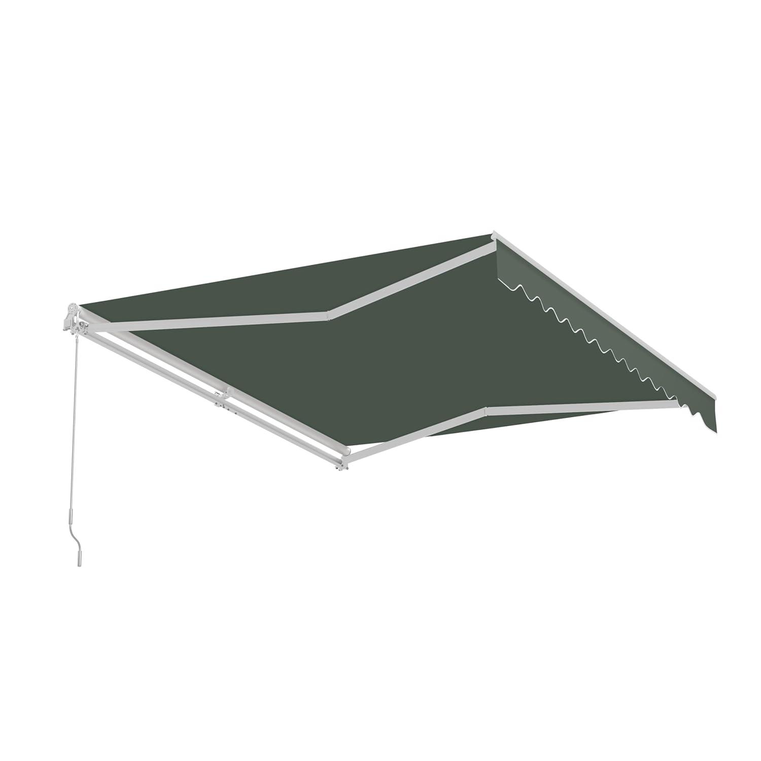 Retractable Patio Awning - White Frame