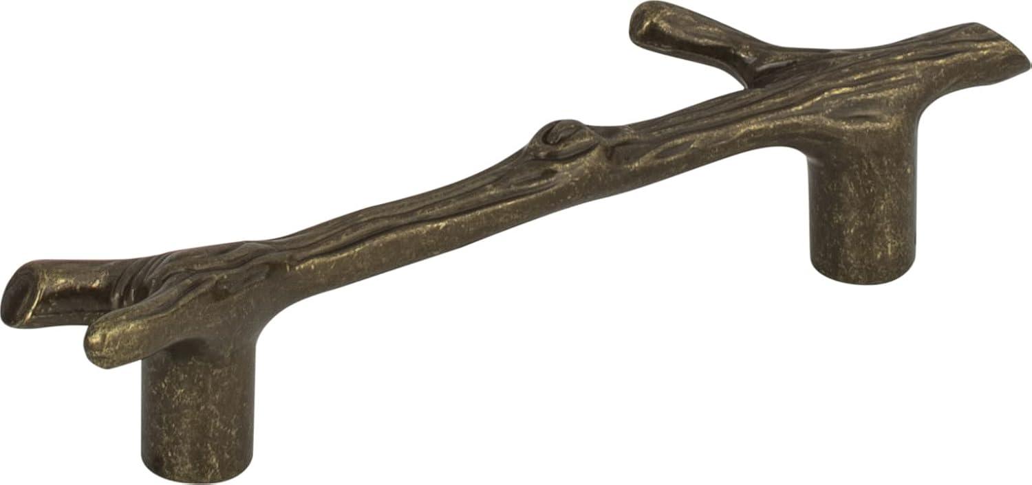 Burnished Bronze 3-Inch Twig Designer Bar Pull