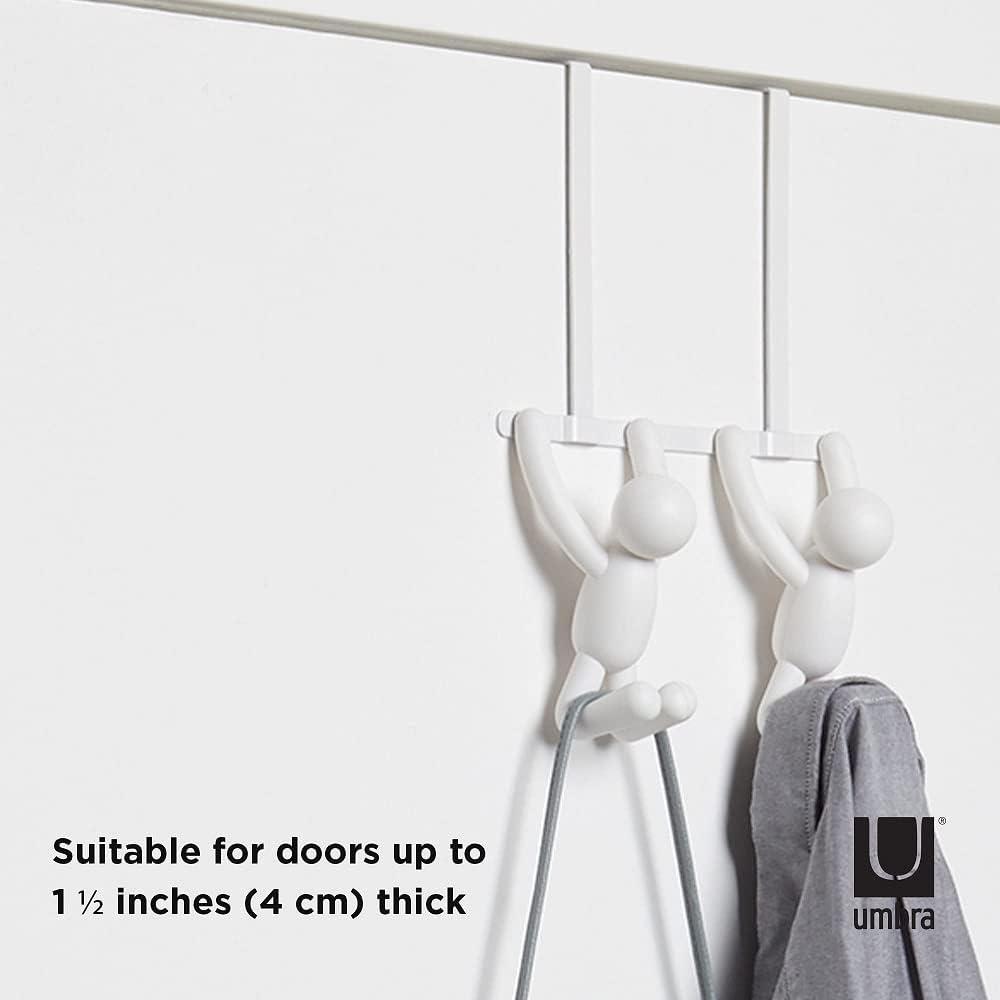 Umbra Buddy Plastic Over-the-Door 2 - Hook Wall Mounted Coat Rack