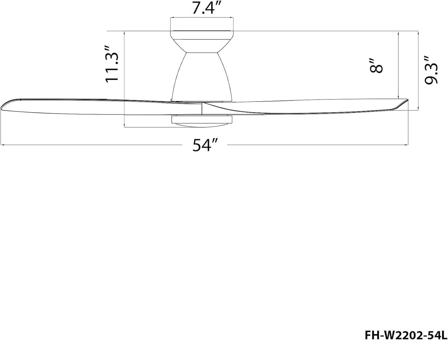 Skylark 54'' 3 Blade Ceiling Fan with LED Light Kit