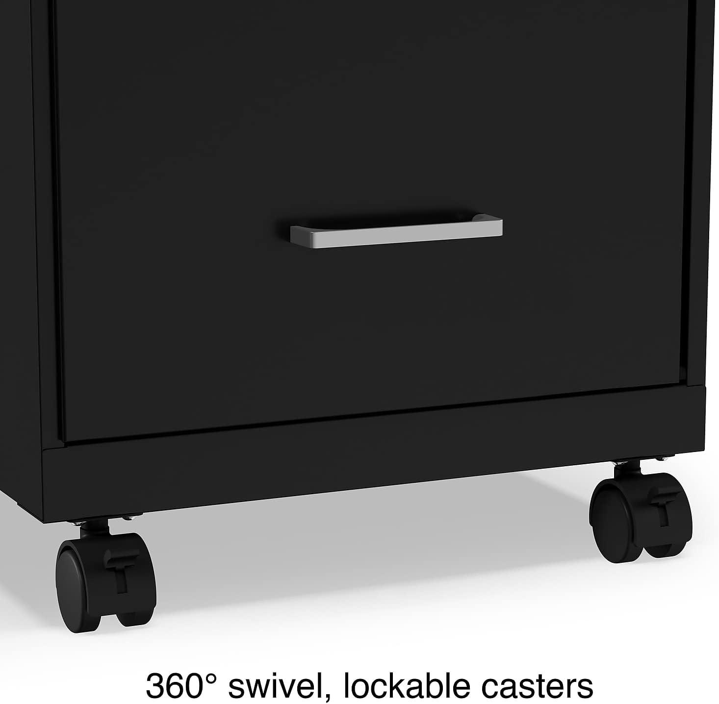 Staples 2-Drawer Vertical File Cabinet Locking Letter Black 18"D (52145) 2806665