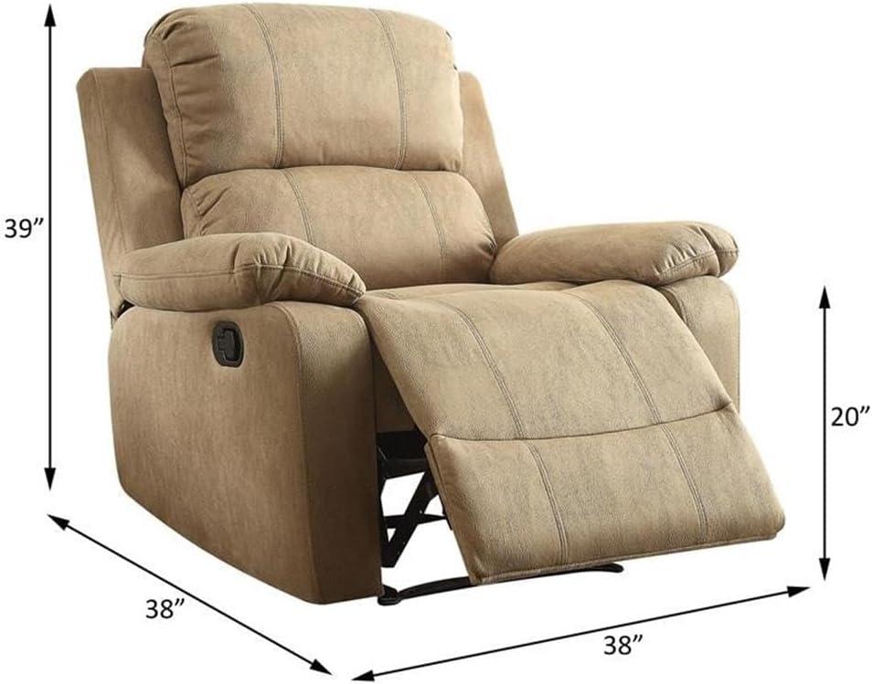 ACME Bina Recliner (Motion) in Light Brown Polished Microfiber 59526