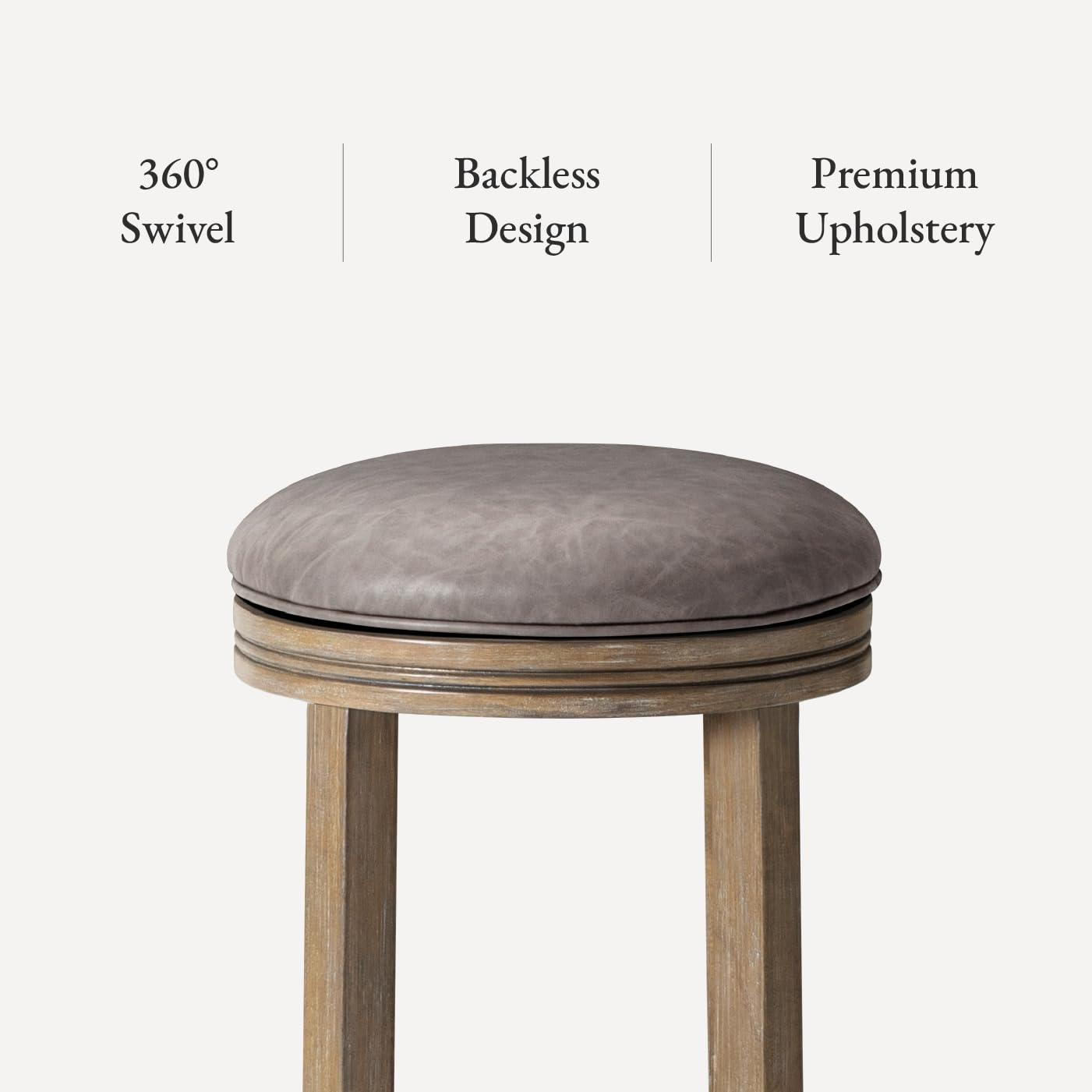 Maven Lane Maven Lane Eva Stool with Fabric Upholstery