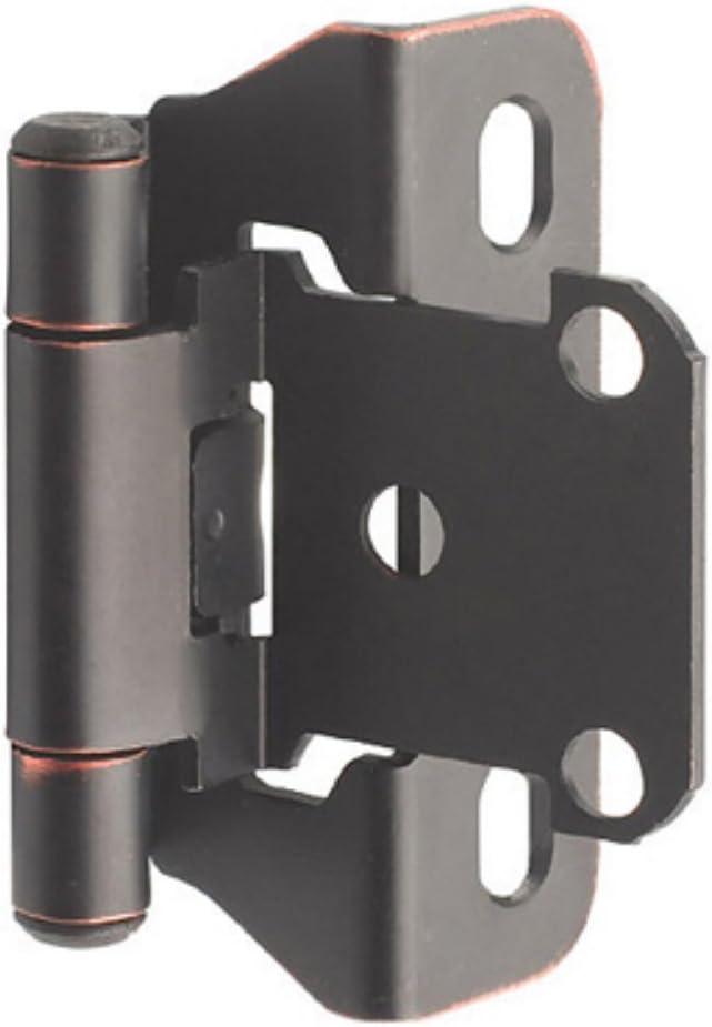Oil-Rubbed Bronze Self-Closing Partial Wrap Cabinet Hinge