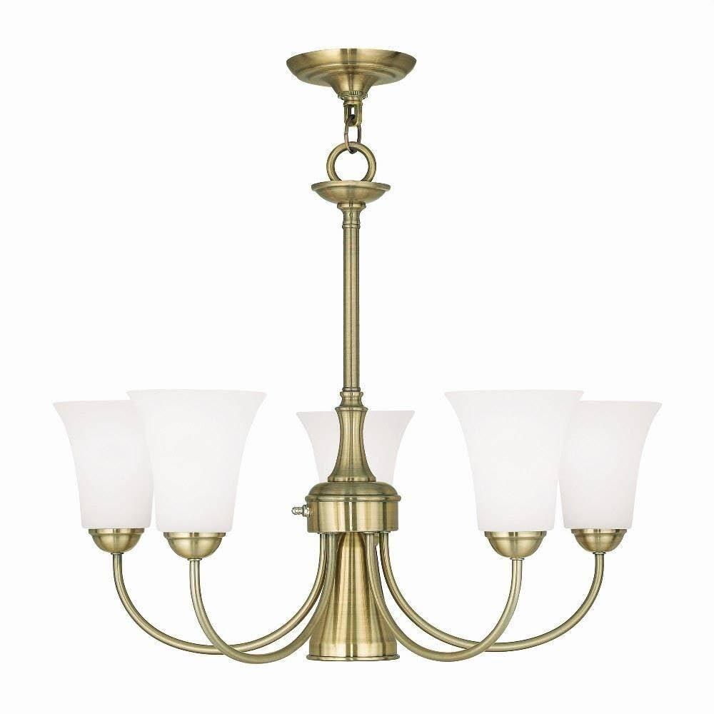 Traditional Five Light Chandelier-Antique Brass Finish Bailey Street Home 218-Bel-2255990