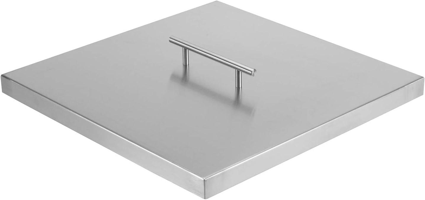 Celestial Fire Glass Stainless Steel Fire Pit Lid for Square Fire Pits