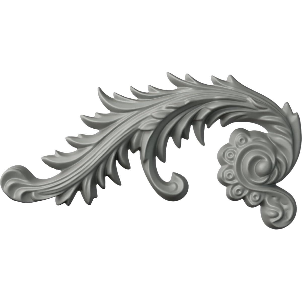 Ekena Millwork 7 7/8"W x 4 1/8"H x 3/4"P Medway Scroll Onlay, Right