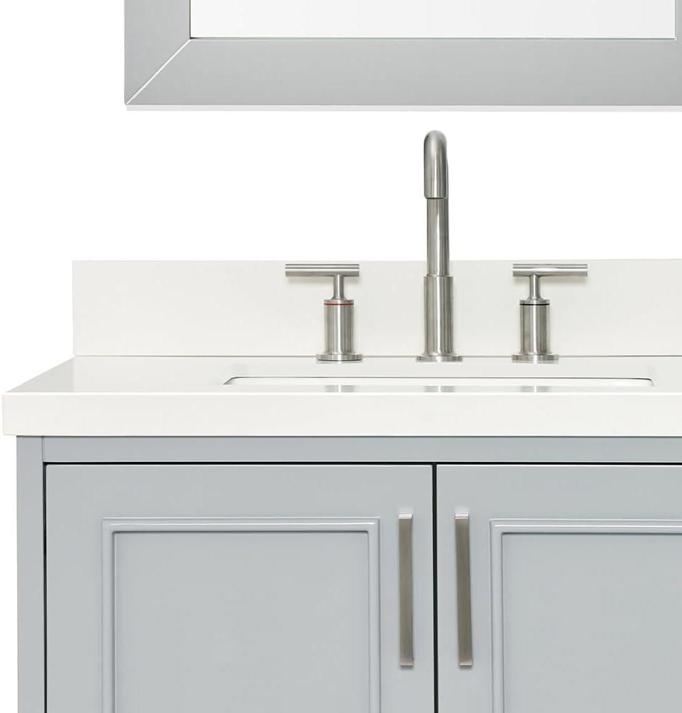 Ariel Stafford 85 in Double Sink Vanity Set in Espresso