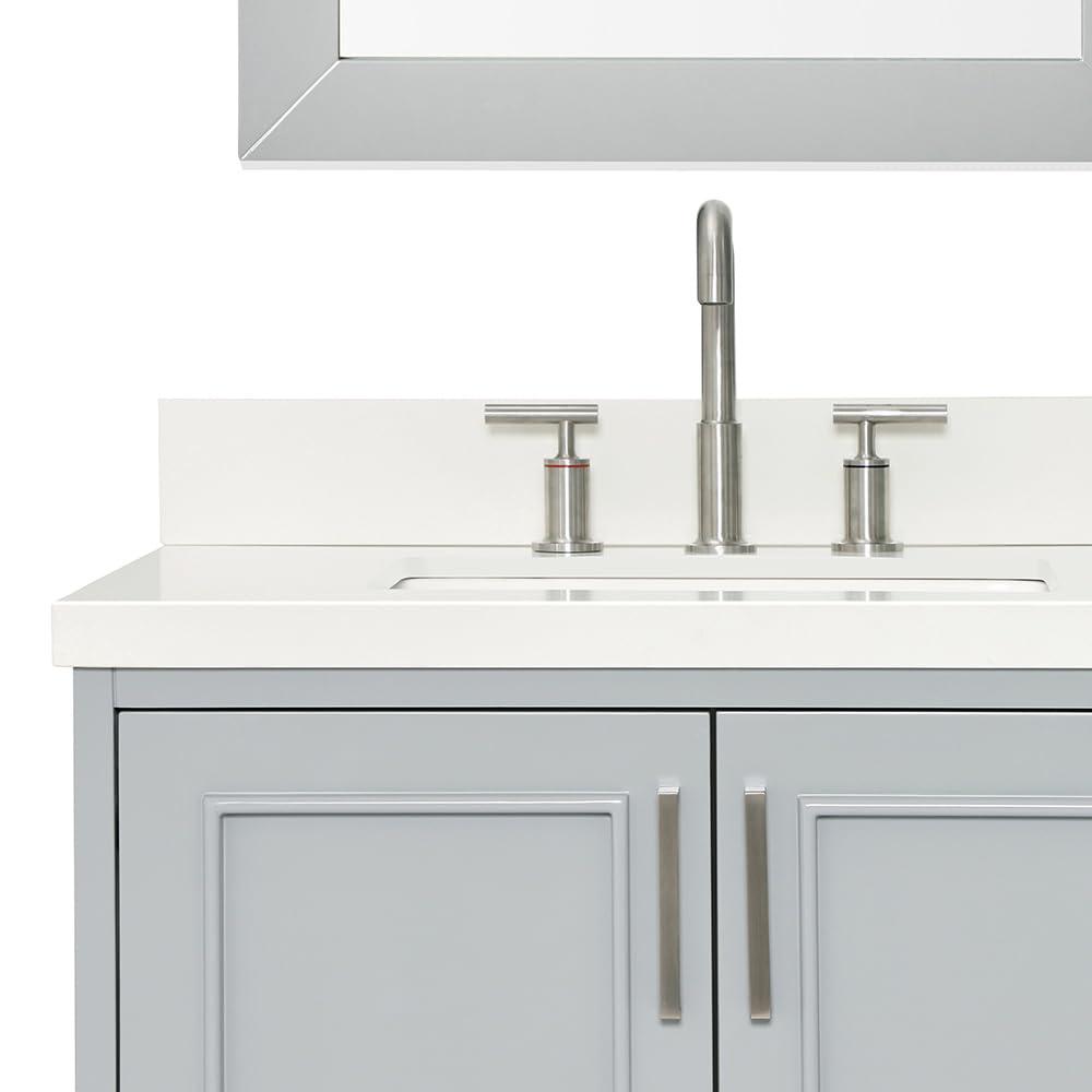 Ariel Stafford 85 in Double Sink Vanity Set in Espresso