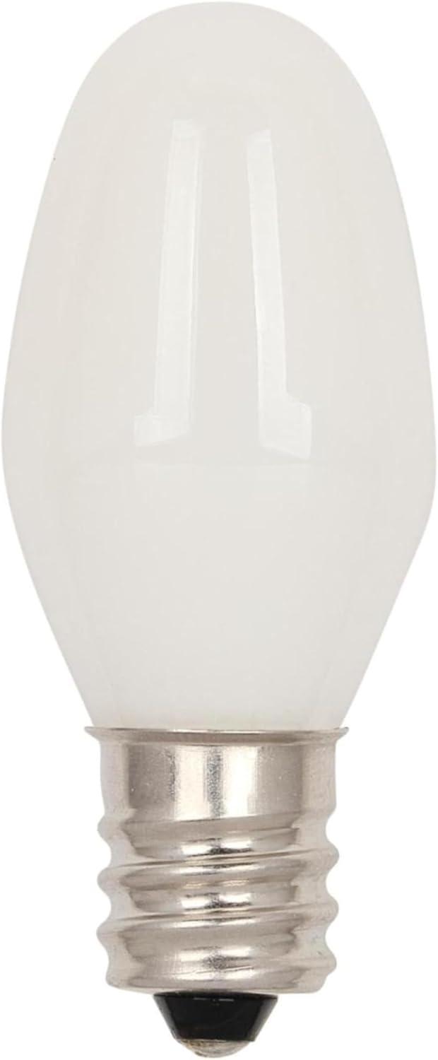 White Frosted Decorative LED Candelabra Bulb, 2-Pack