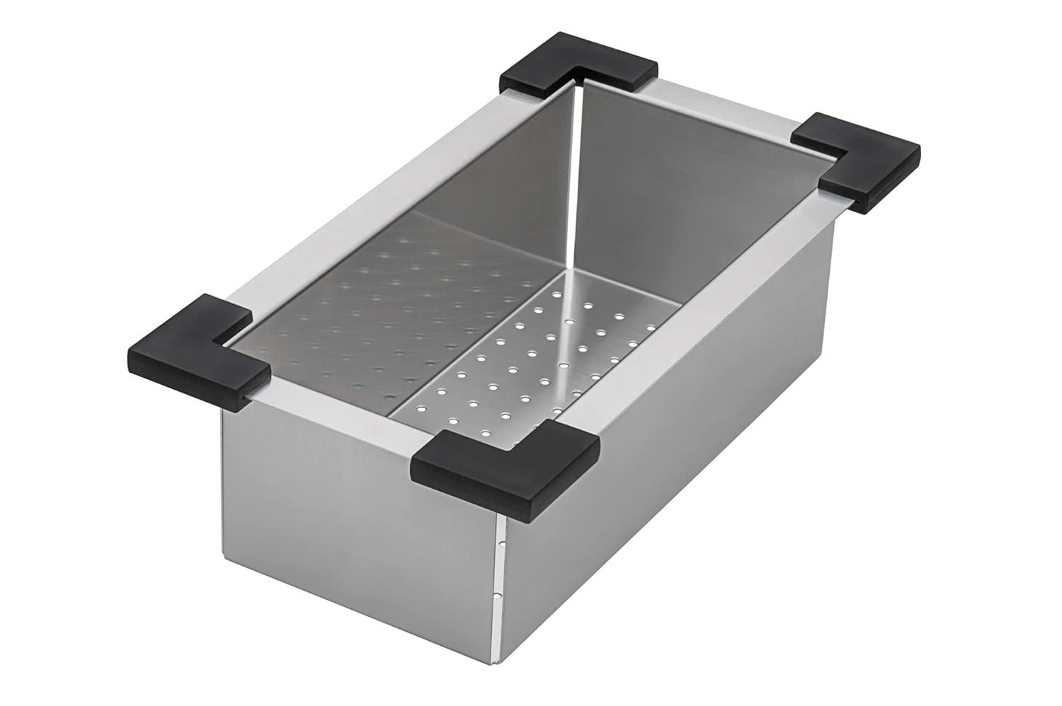 Ruvati Ruvati Workstation Sink Replacement Colander 17 inch Stainless Steel with Plastic Corners
