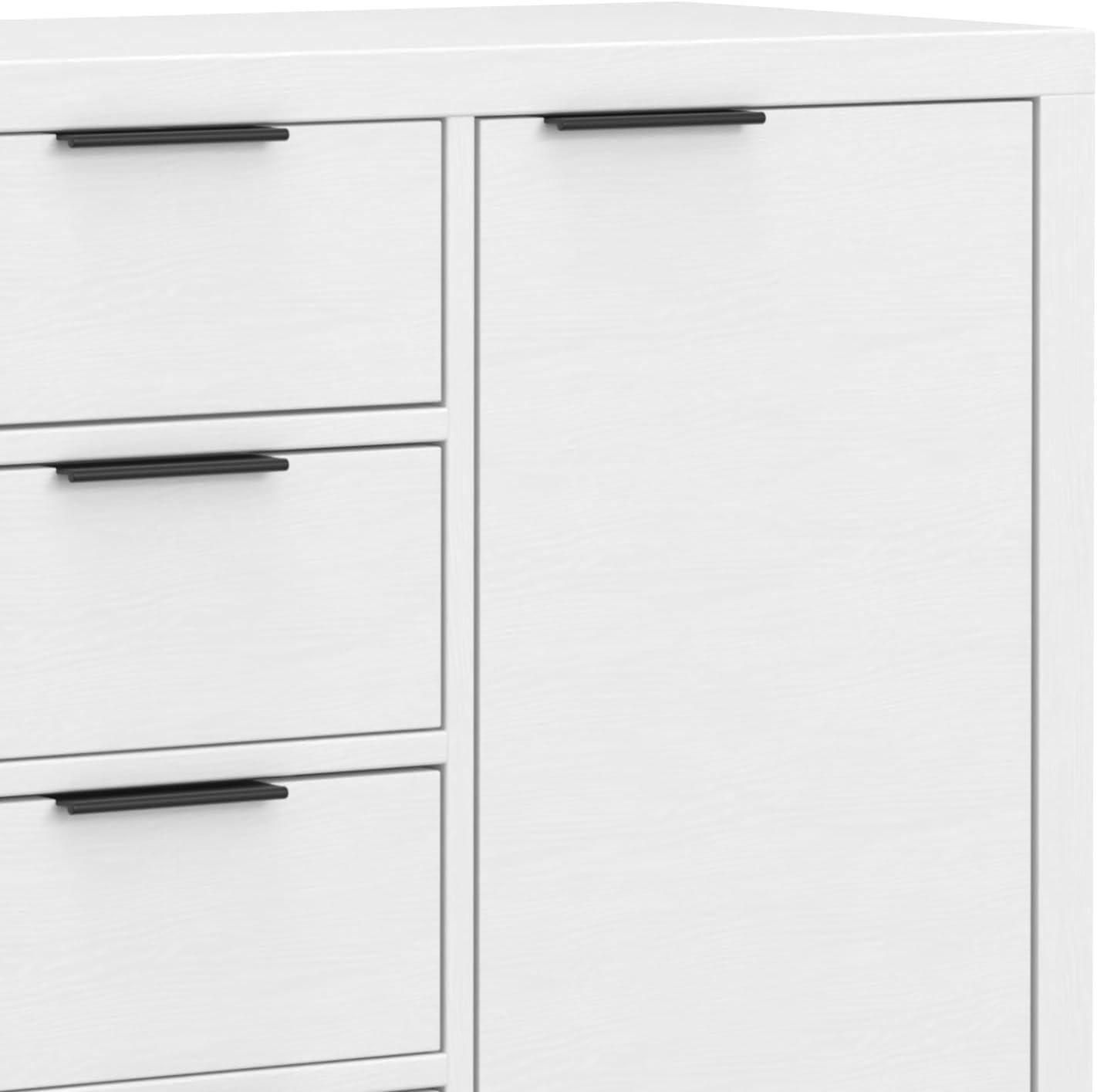 Simpli Home Hollander SOLID WOOD 54 inch Wide Contemporary Sideboard Buffet in White