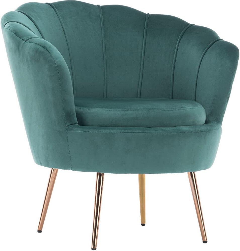 Critter Sitters Wingback Accent Chair with Pillow Faux Velvet with Wooden Legs , Pink