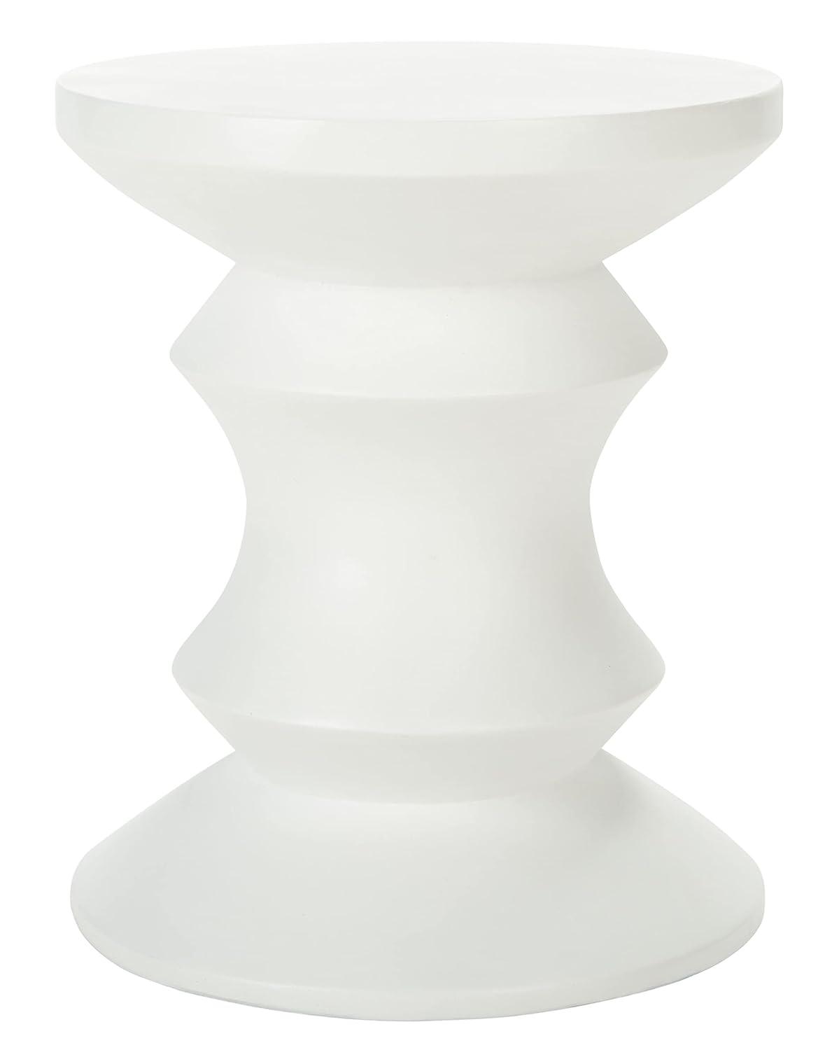 Katara Concrete Accent Stool - Indoor/Outdoor - VNN1034 - White - Safavieh