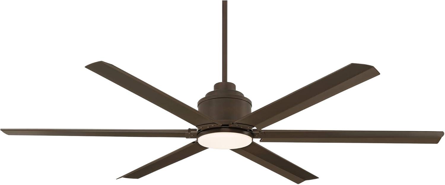 65" Casa Vieja Ultra Breeze Modern Indoor Outdoor Ceiling Fan with Dimmable LED Light Remote Control Oil Rubbed Bronze Wet Rated for Patio Exterior