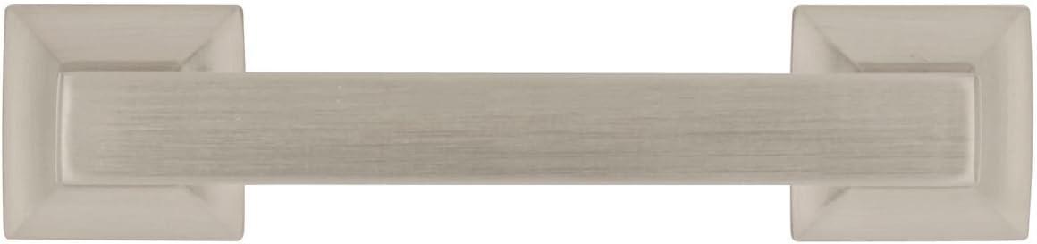 Satin Nickel Modern Cabinet Drawer Pulls 10-Pack