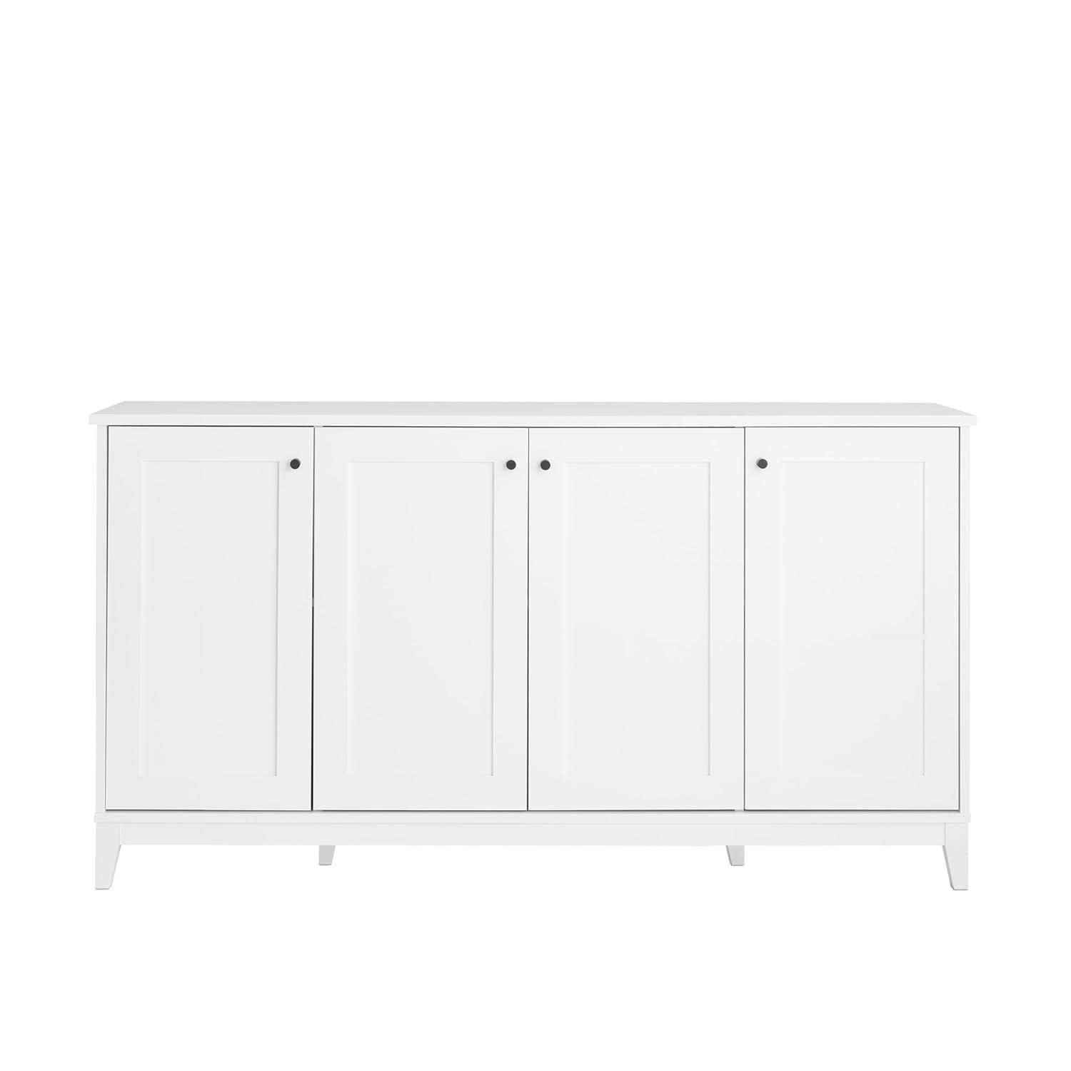 Millwood Pines Gonroff 4 Panel Door Console Table Storage Cabinet with Doors and Shelves, Sideboard Storage Cabinet