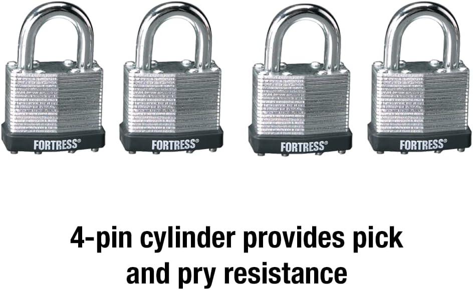 Master Lock Fortress 5.6 in. H X 1-1/2 in. W Steel 4-Pin Cylinder Padlock Keyed Alike