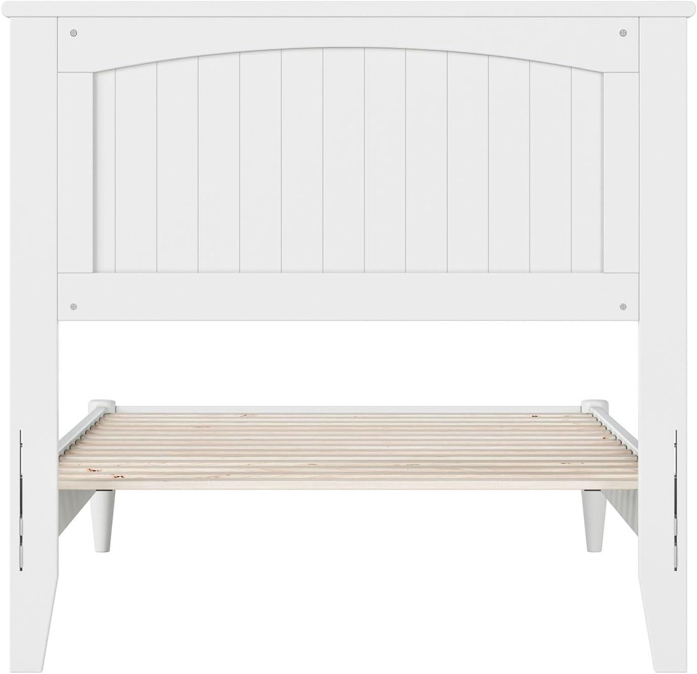 AFI Naples Queen Solid Wood Low Profile Platform Bed, White