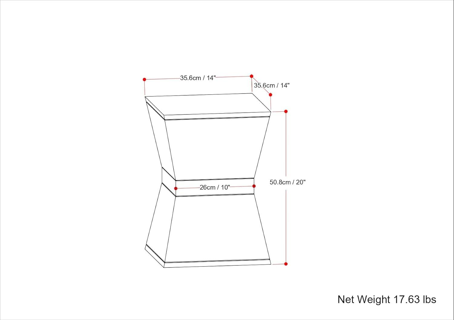 Westfield 14 inch Wide Mango Wood Side Table in Natural