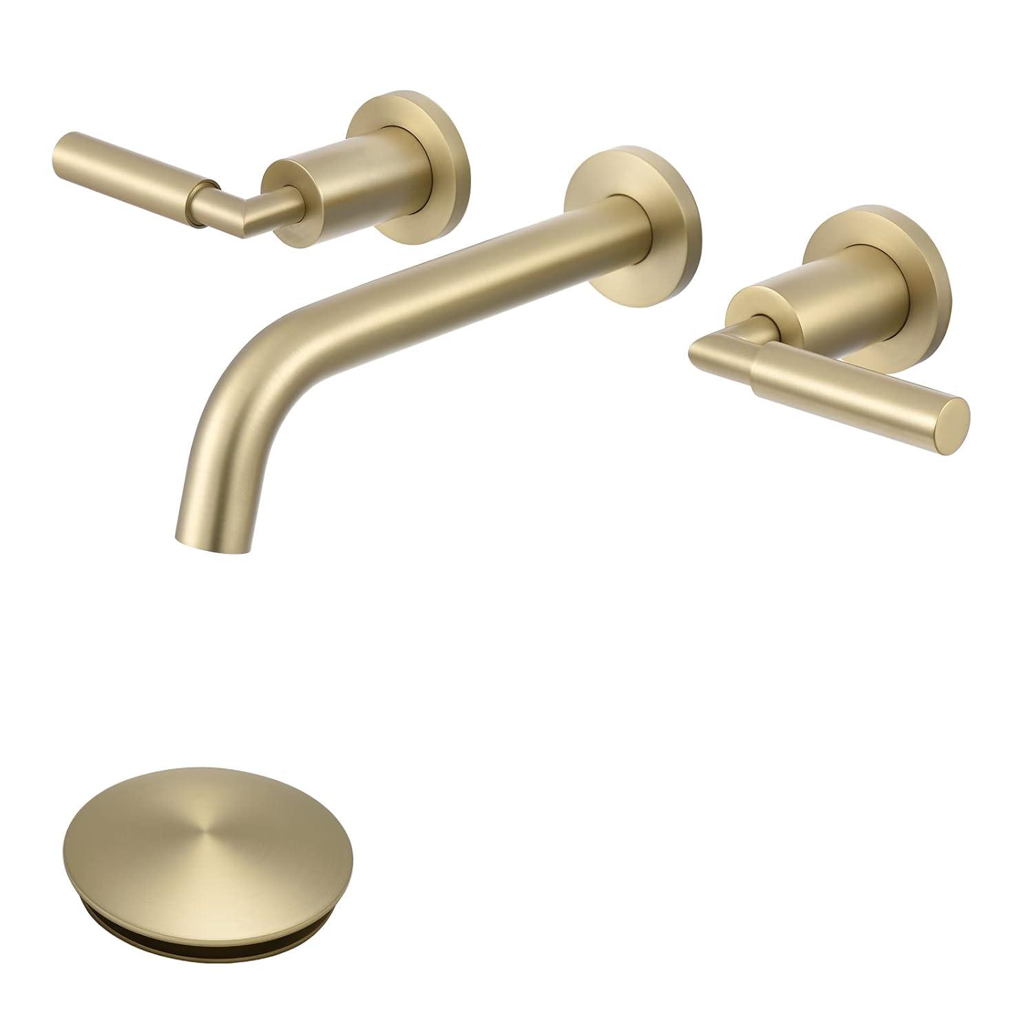 RBROHANT 10.08" Widespread Bathroom Faucet 3 Hole, 2-handle Bathroom Sink Faucet with Drain Assembly JK0303