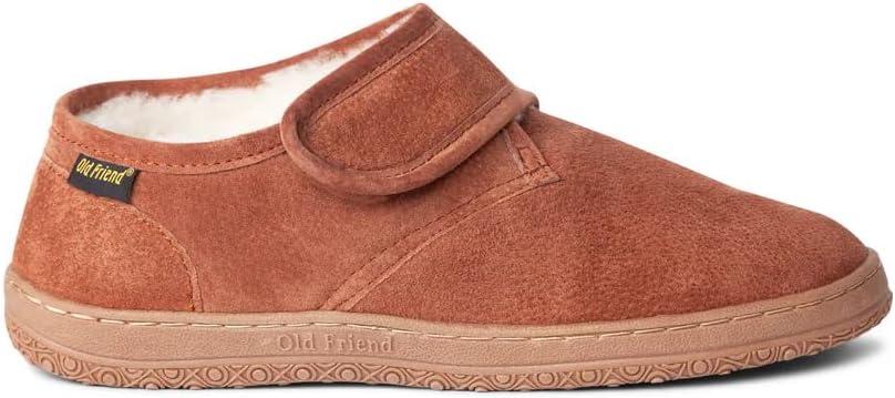 Old Friend Footwear Old Friend Adjustable Bootee Wide Slipper Brown | 421204 215