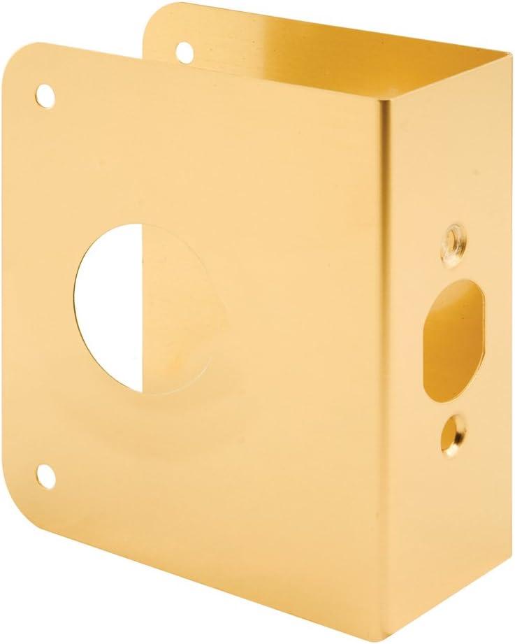 Brass-Plated Door Reinforcer for 1-3/4 Inch Thick Doors