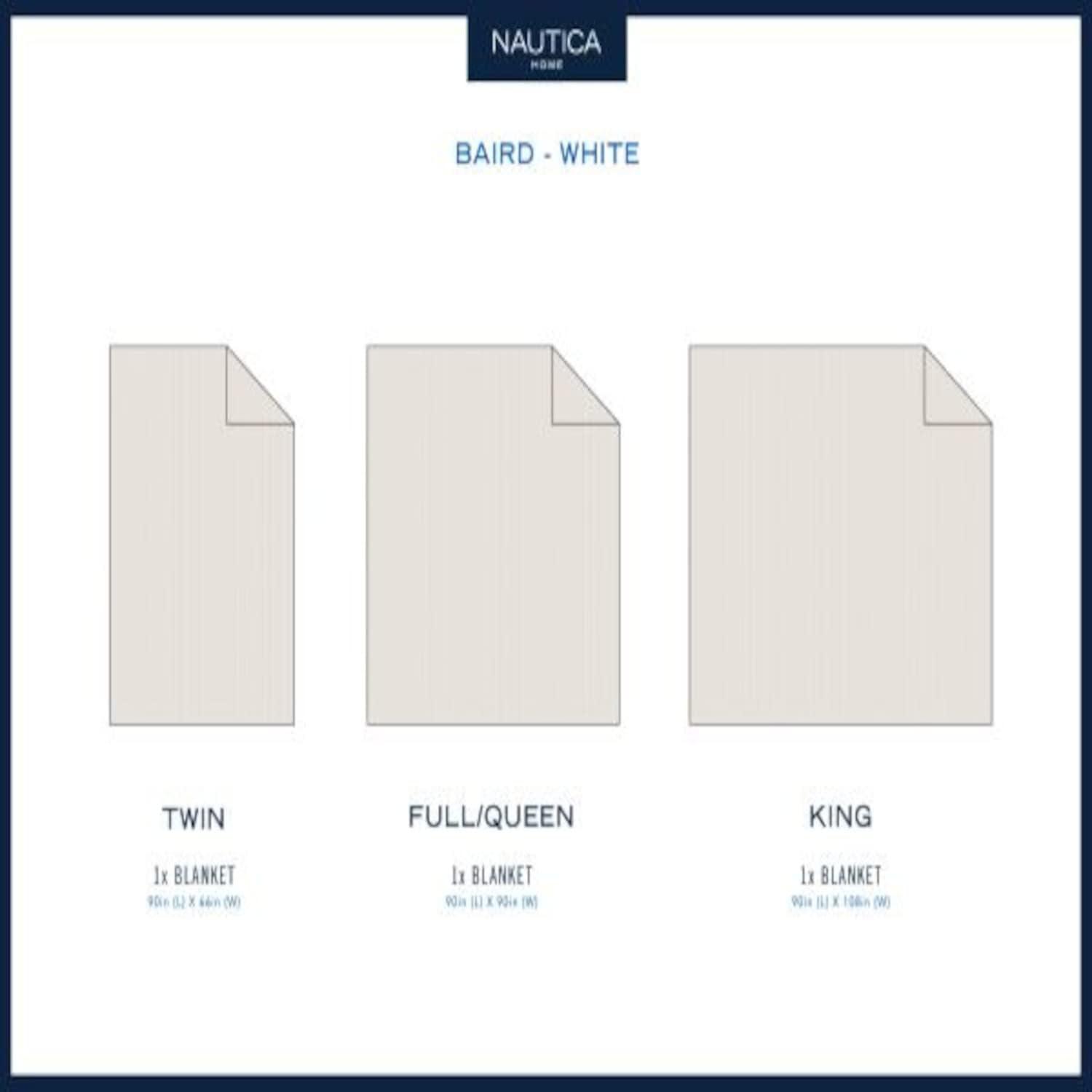 nautica  baird diamond knit cotton twill blanket