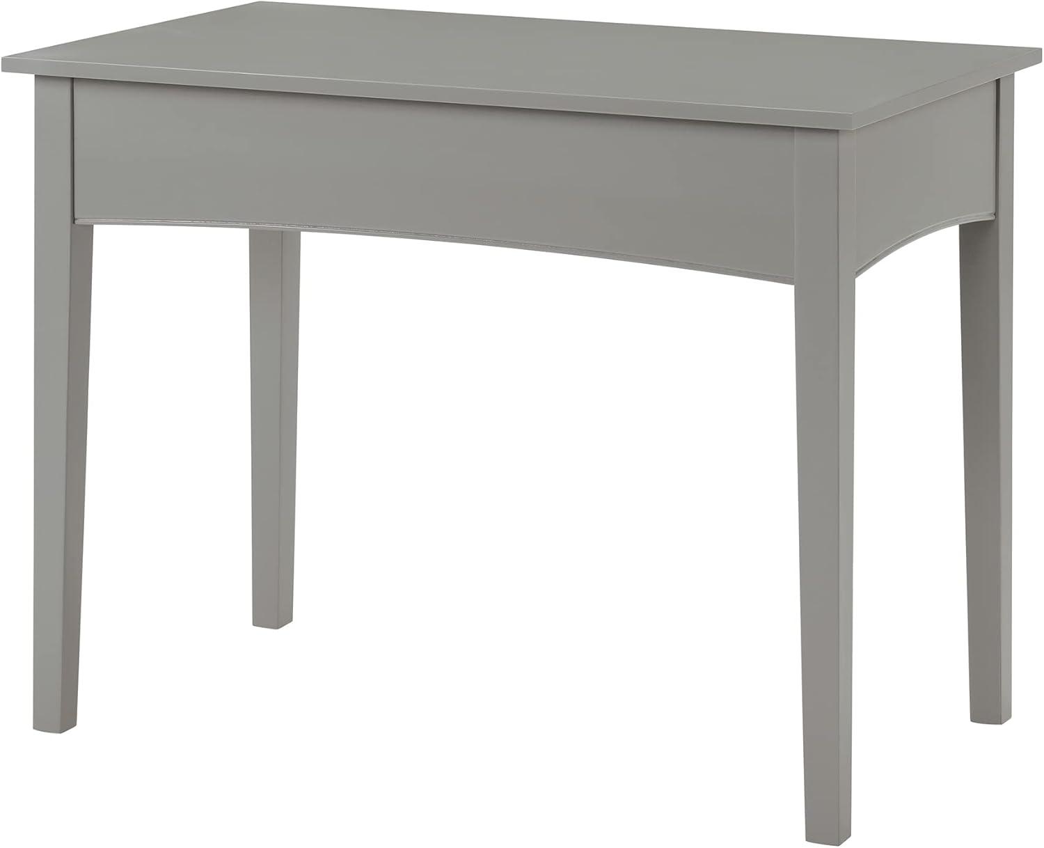 40" Shaker Cottage Desk Gray - Alaterre Furniture: Transitional Style, Pine Frame, Storage Drawer