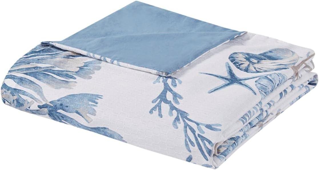 Blue/Brown Cotton Coastal 5 Piece Duvet Cover Set