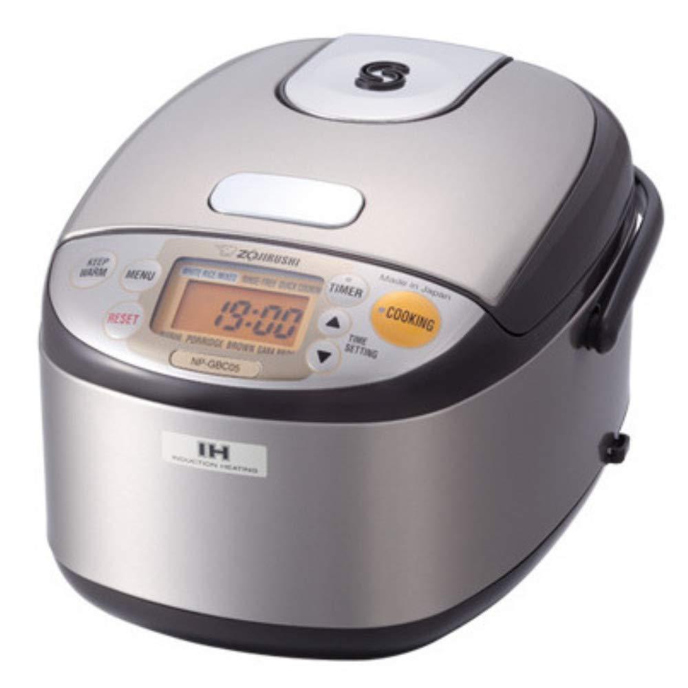 Zojirushi Induction Heating Rice Cooker & Warmer, 3 cups (uncooked), Stainless Dark Brown, Made in Japan: Japanese Brand, 7 Settings, NP-GBC05
