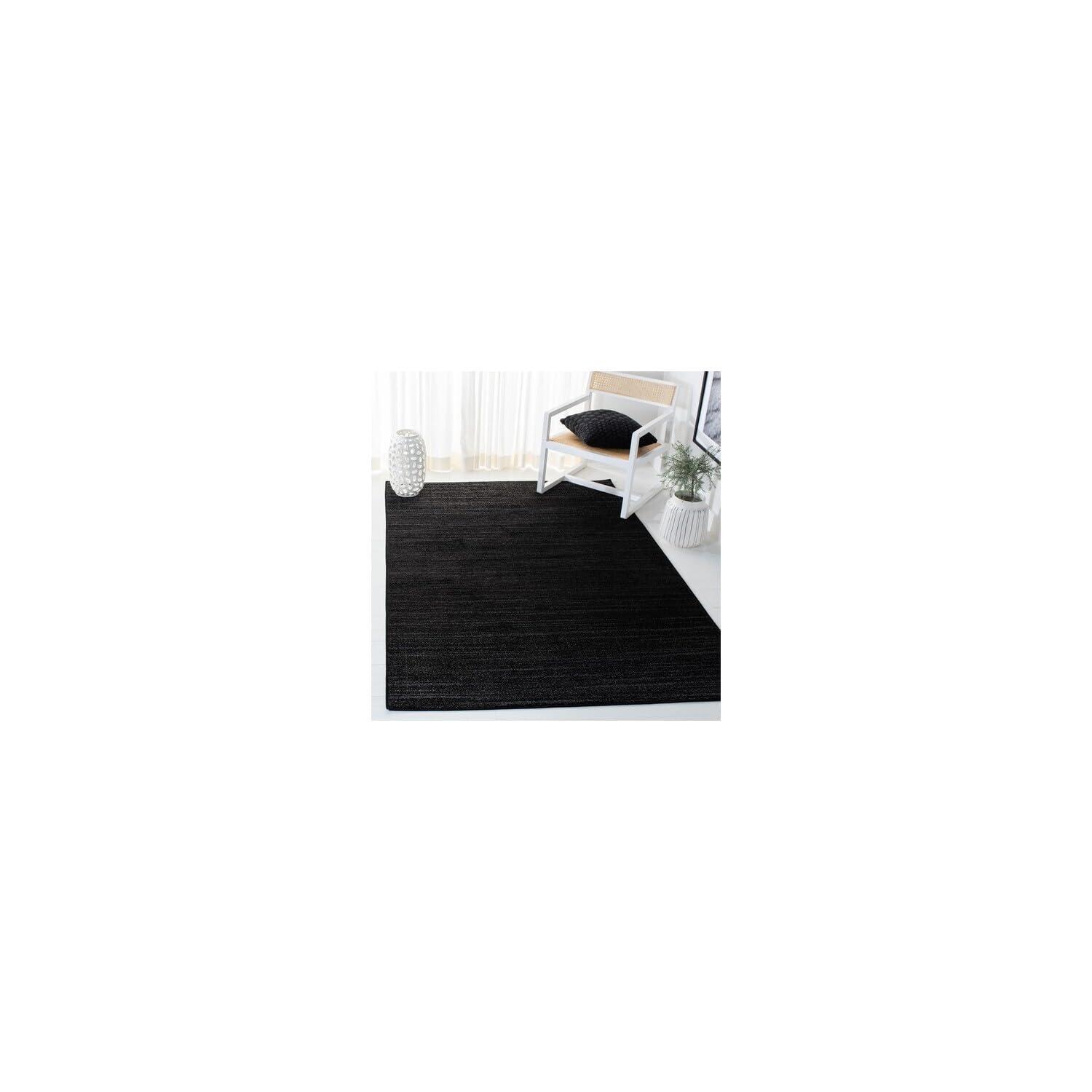 SAFAVIEH Adirondack Boban Abstract Area Rug, Black/Grey, 4' x 4' Square