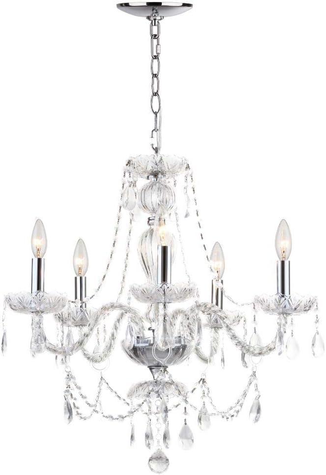 Jingle Chandelier - Chrome/Clear - Safavieh.