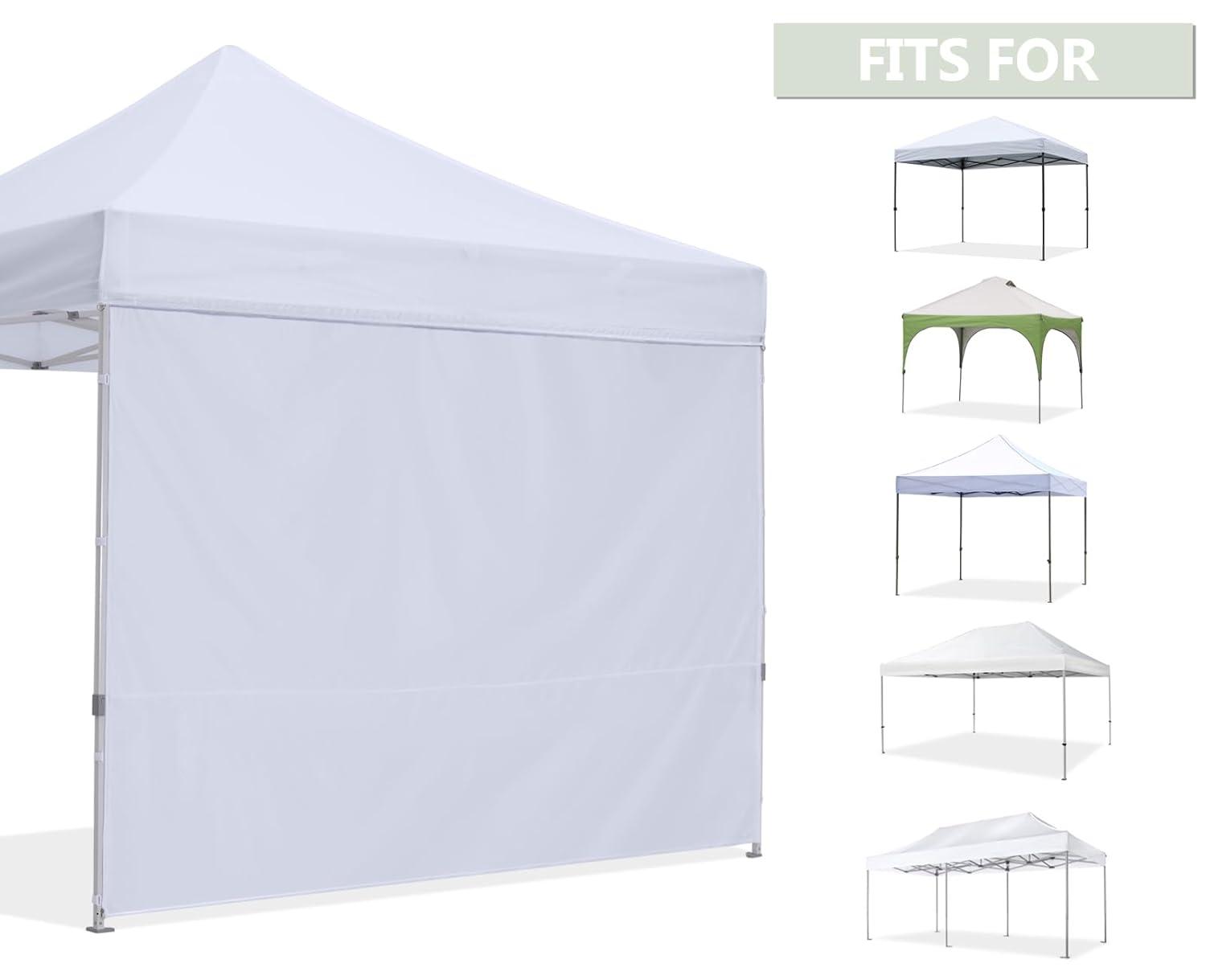 HLong Canopy Tent Sidewall for 10x10 Pop Up Canopy, 1 Piece, Black