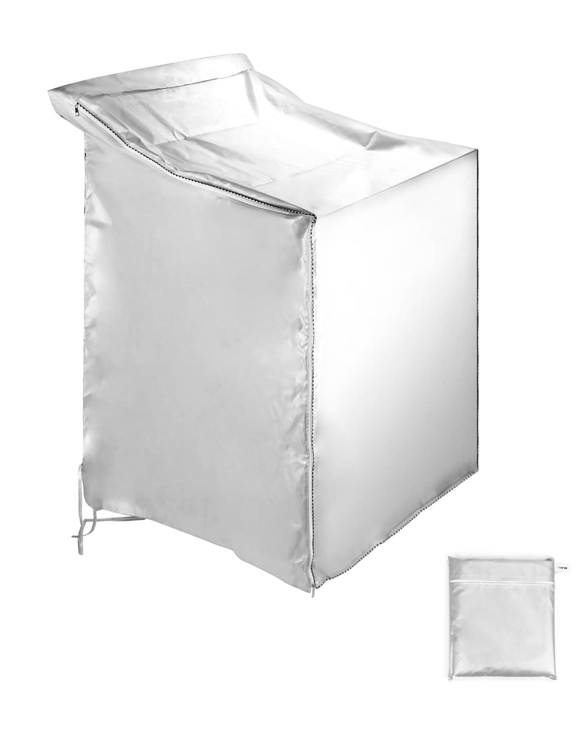 QWORK Washer and Dryer Covers, Heavy Duty Waterproof Washing Machine Cover for Most Top Load or Front Load Machine, Dustproof, All Weather Protection, 29" W x 28" D x 43" H