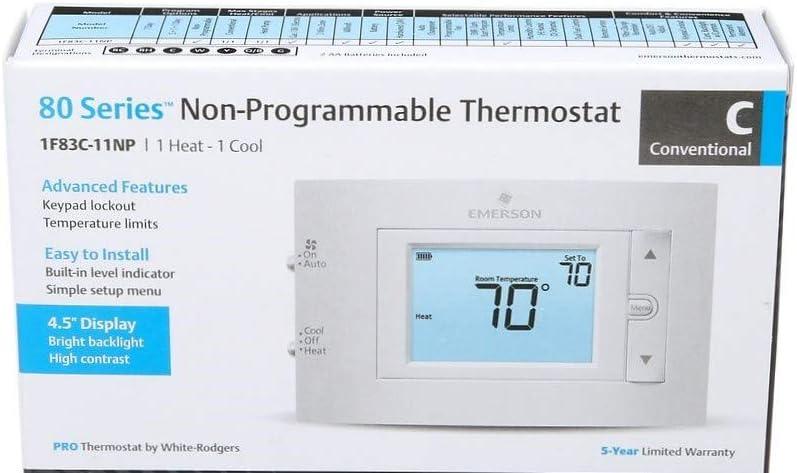 Emerson White-Rodgers 1H/1C 80 Series Non-Programmable Thermostat 1F83C-11NP