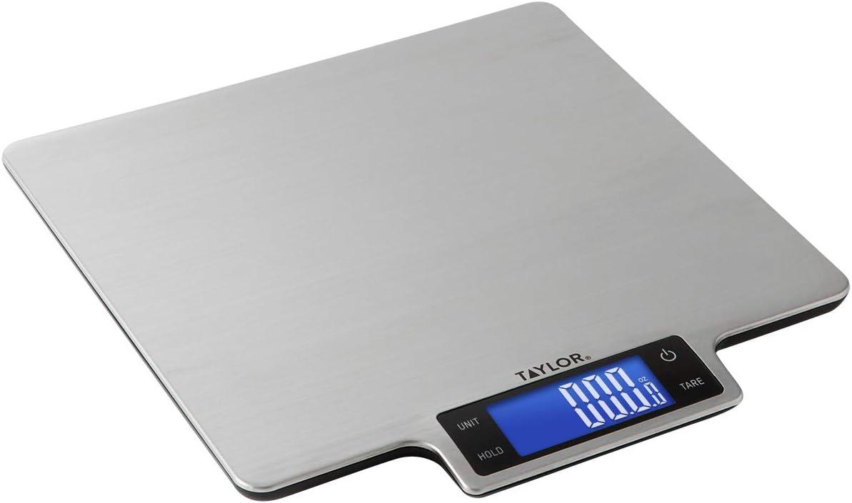 Taylor Taylor 22Lb Ultra-Precise Digital Stainless Steel Household Kitchen Scale, One, Silver