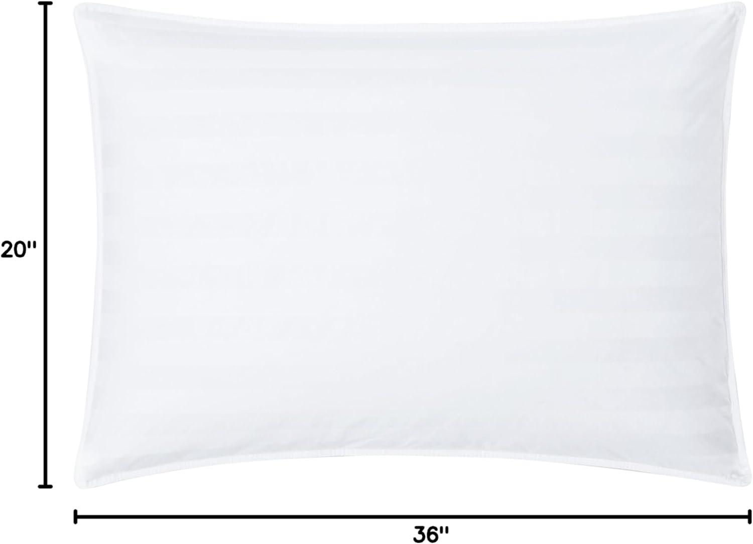 White Hypoallergenic Polyester King Pillow for Stomach Sleepers