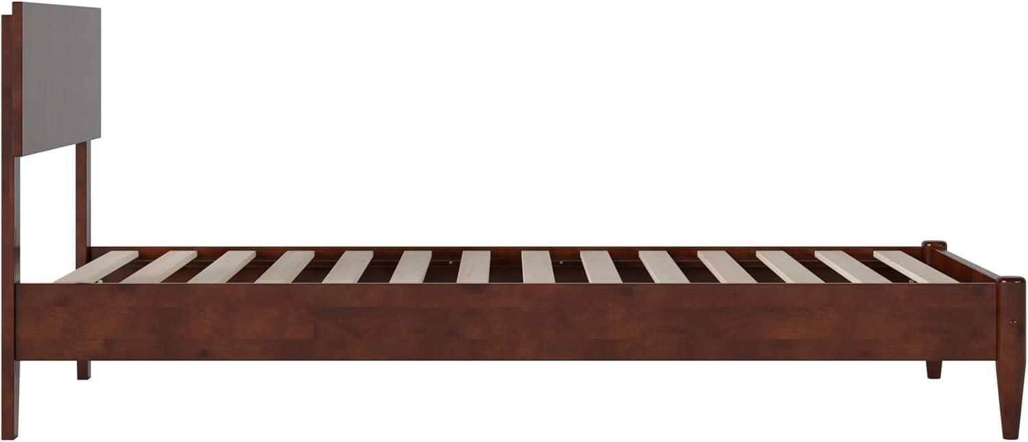 AFI Aria King Modern Solid Wood Low Profile Platform Bed, Walnut