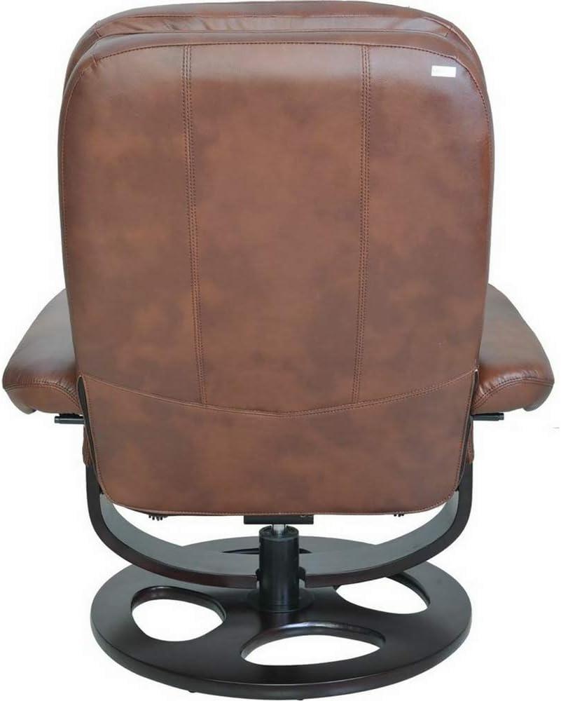 Barcalounger 15-8021 Jacque Swivel Pedestal Recliner w/Ottoman, Whiskey