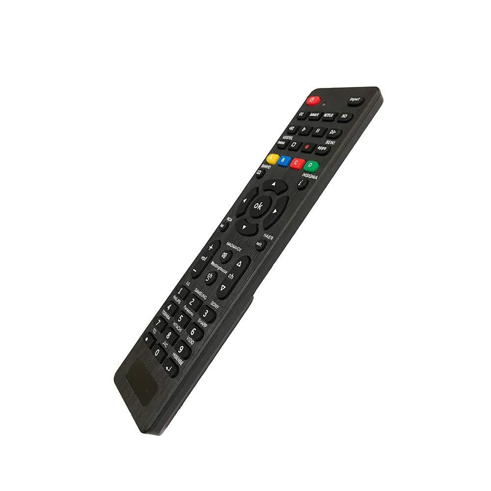 Universal Remote for Samsung,LG, Sony, Sharp, Vizio, Philips, Toshiba, Hitachi, RCA, Sanyo, JVC, TCL, Hisense, Vestel, Seiki, Insignia, Magnavox, haier, Panasonic, Smart TVs-Simple Settings Requi