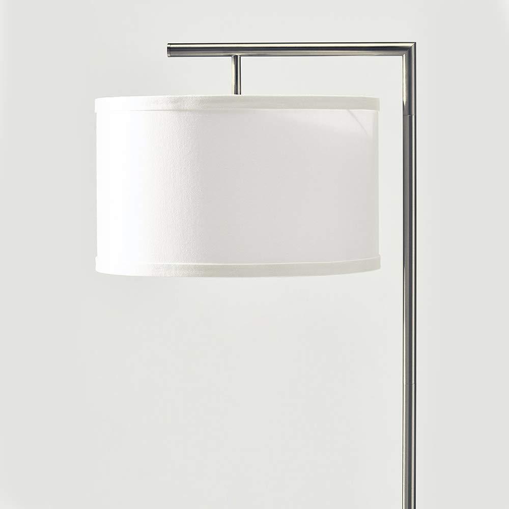 Montage Modern 60 in. Mid-Century Modern LED Floor Lamp with Fabric Drum Shade