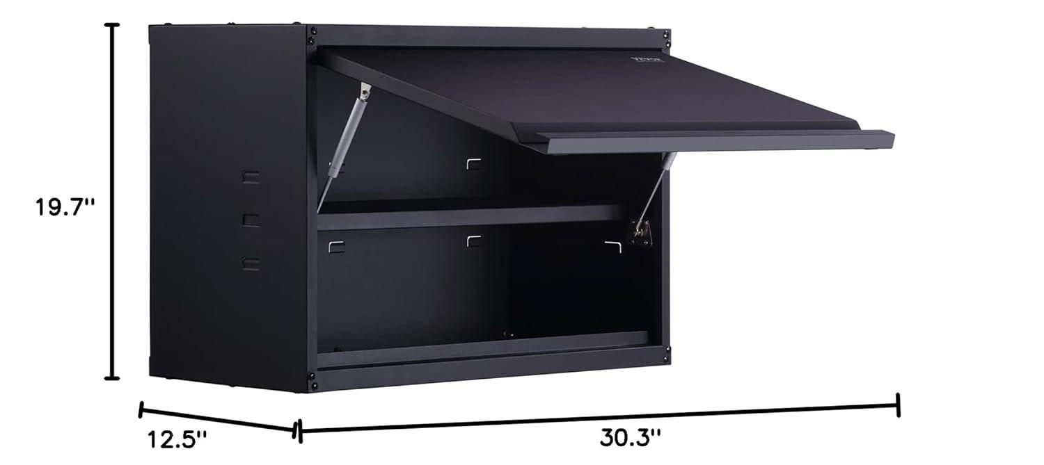 VEVOR VEVOR 19.7" H x 30.3" W x 12.5" D Wall Cabinet, Metal Garage Storage Cabinet, 120lbs Shelf Capacity