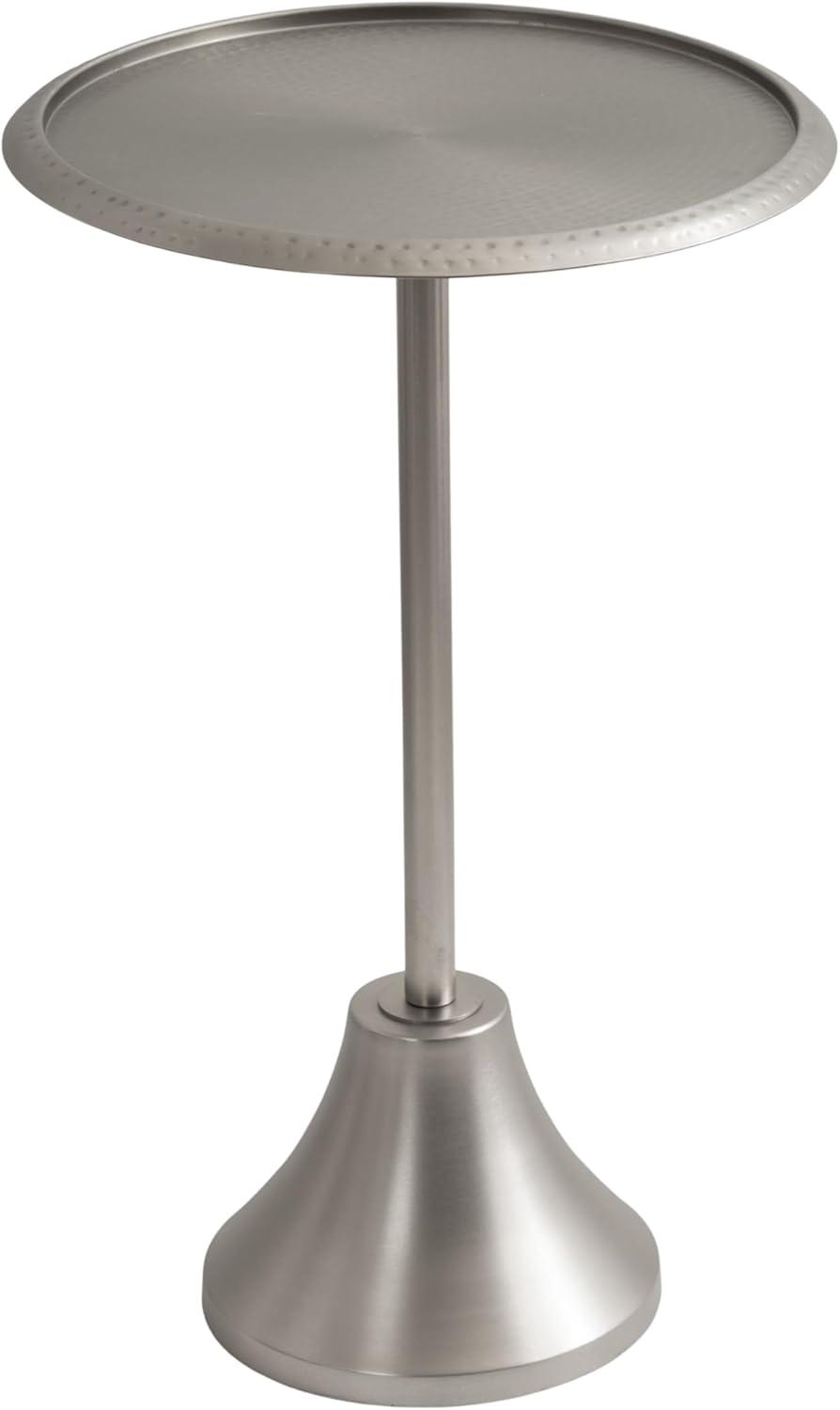 Kate and Laurel Sanzo Metal Side Table, 15x15x24, Silver